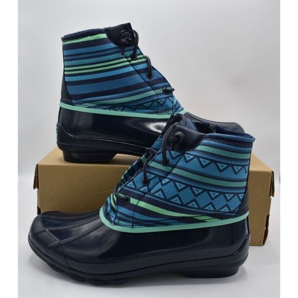 Sperry Top Sider Womens Size 10 Syren Gulf Playa Navy Blue Duck Boots Shoes - Picture 9 of 11